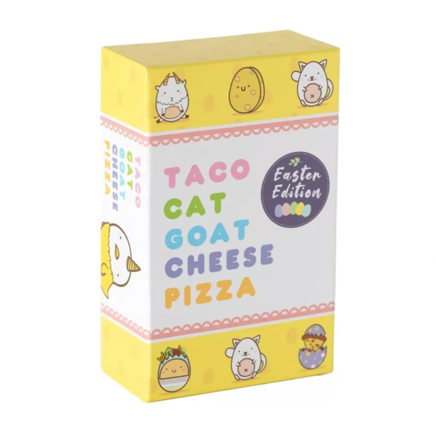 Dolphin Hat Games Taco Cat Goat Cheese Pizza Easter Edition pack front for family fun