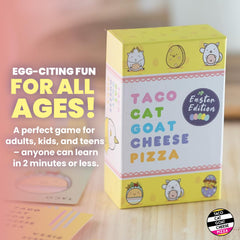 Dolphin Hat Games Taco Cat Goat Cheese Pizza Easter Edition slap pile during fast rounds