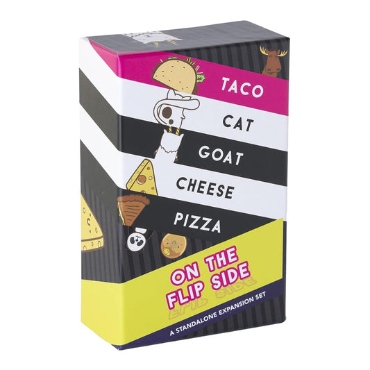 Dolphin Hat Games Taco Cat Goat Cheese Pizza On Flip Side deck ready for fast, chaotic rounds