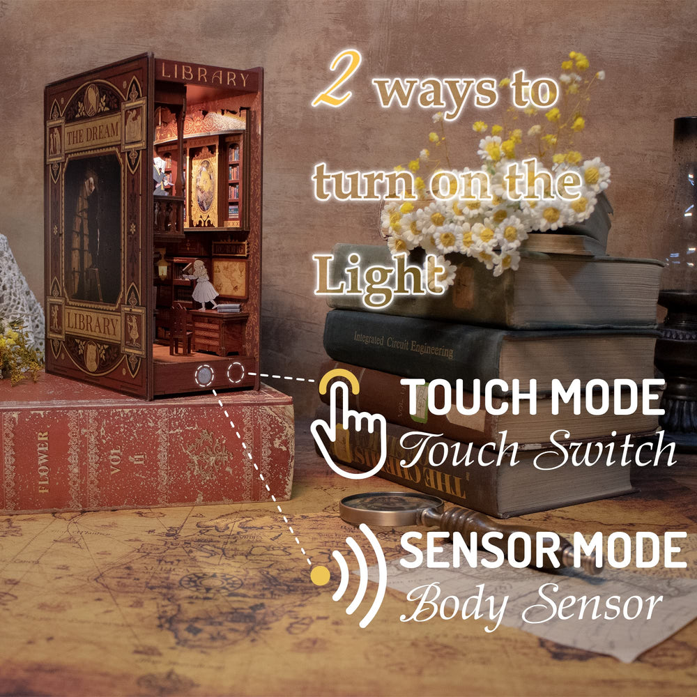 Dolphin Island touch mode switch allows manual on/off with a simple tap.