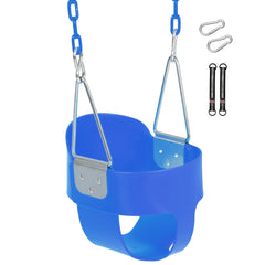 Domaker toddler swing seat with coated chains offers a gentle touch for small fingers.
