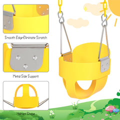 Domaker high-back bucket seat provides secure seating during outdoor play.