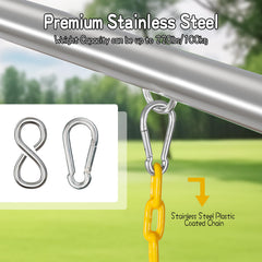 Domaker straps and hooks included for quick, versatile setup.