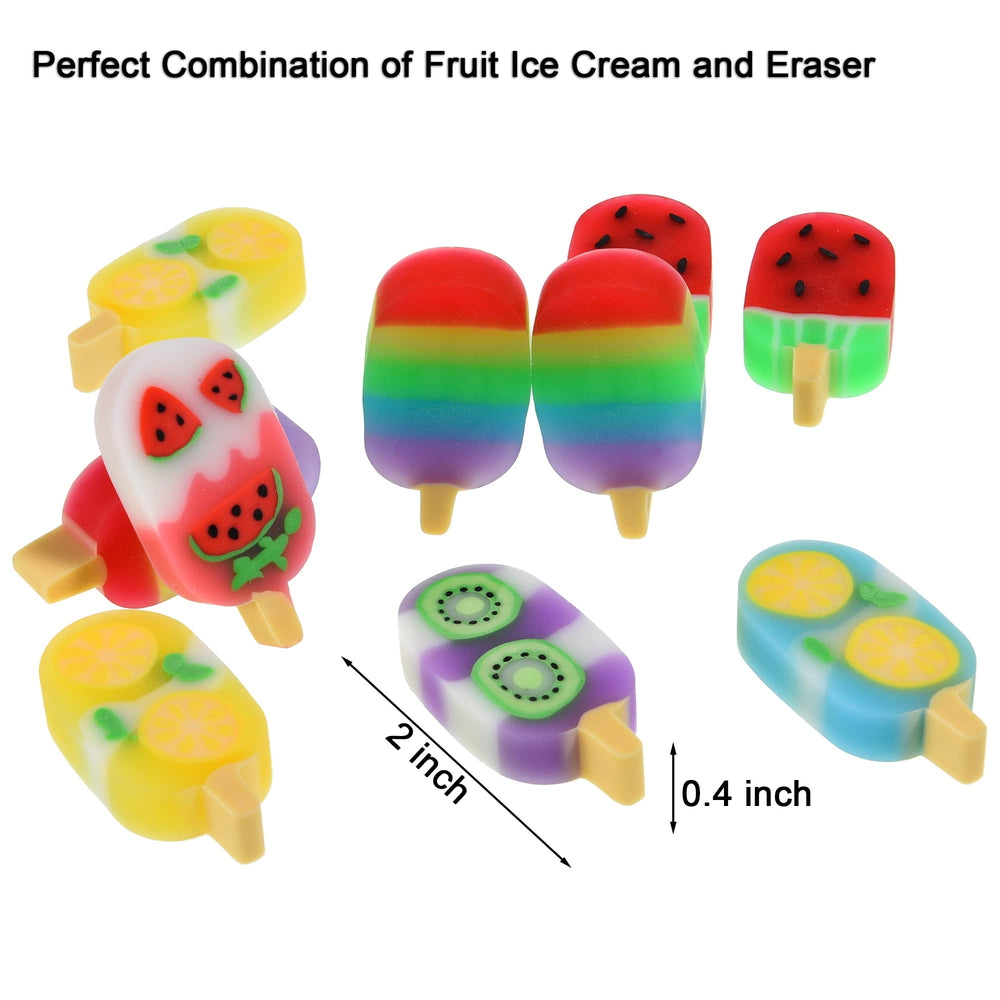 Vibrant erasers brighten notes and homework while remaining durable and safe