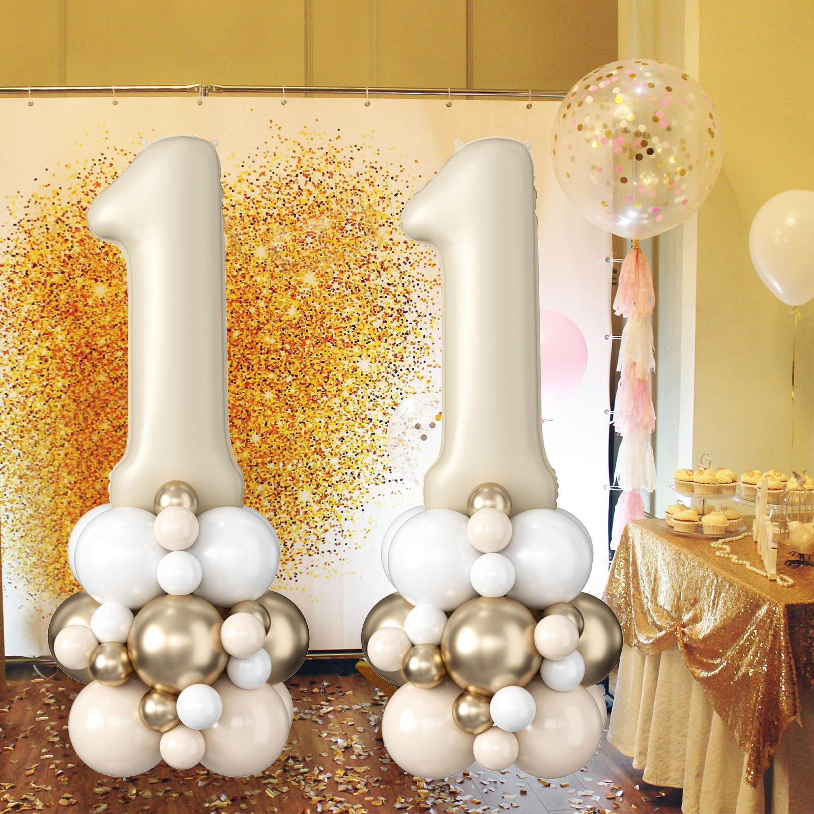 Domgoge white 12-inch balloons complement light, airy birthday setups.