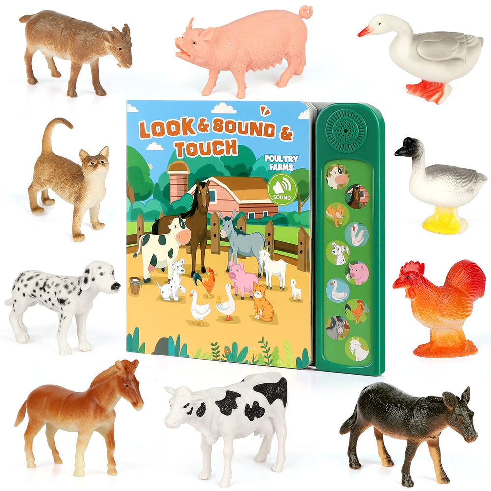 DOMNIU farm animal figure cow inspires imaginative play and early vocabulary.