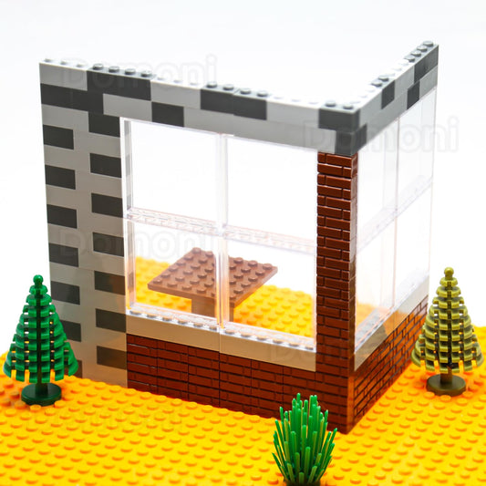 Domoni clear bricks 1x6x5 assembly demonstrates precise fits for seamless projects and creative construction