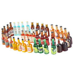 Dong Huang resin mini bottles close-up showing durable, water-resistant finish.