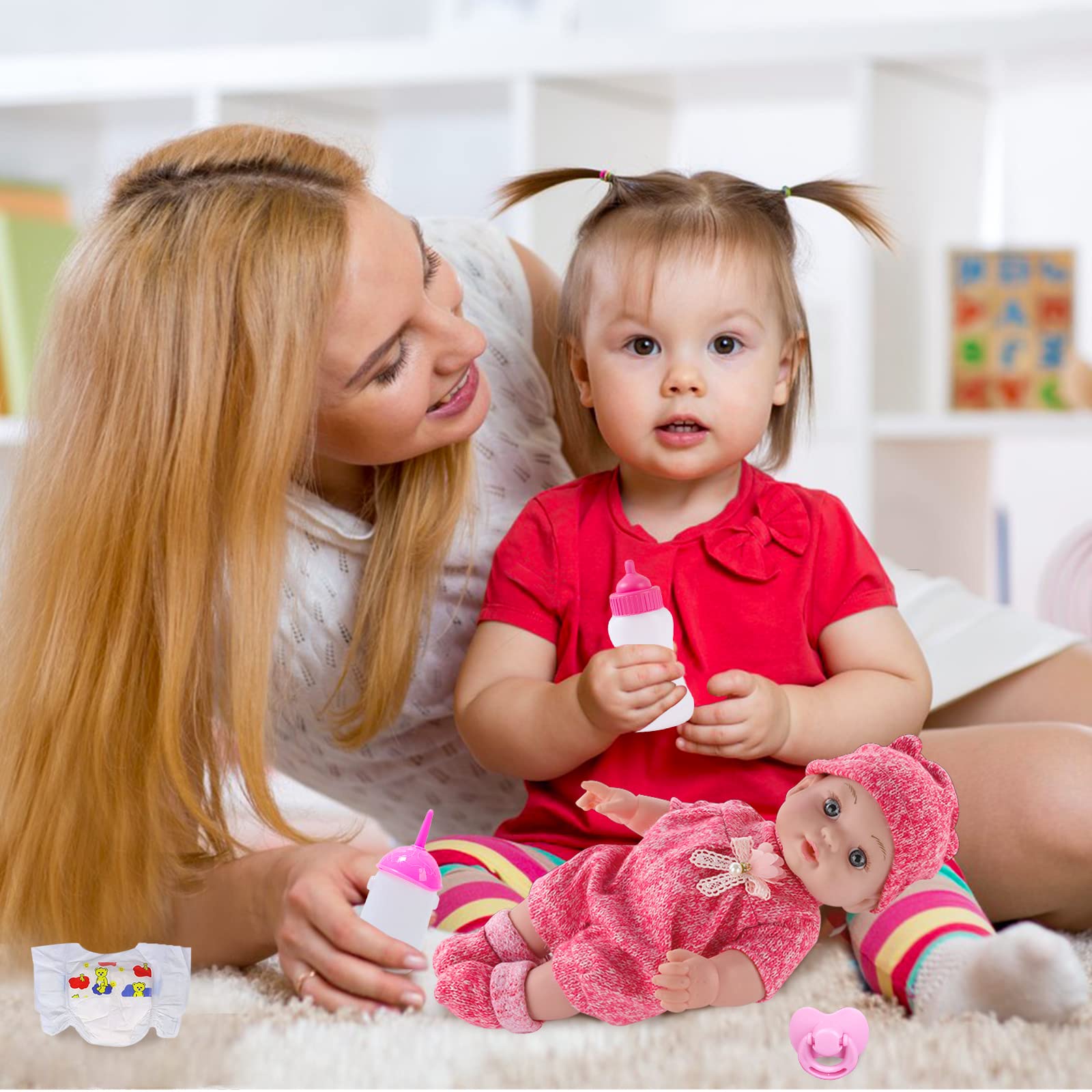 DONTNO 12-inch soft vinyl doll with smooth texture and durable build for years of play.