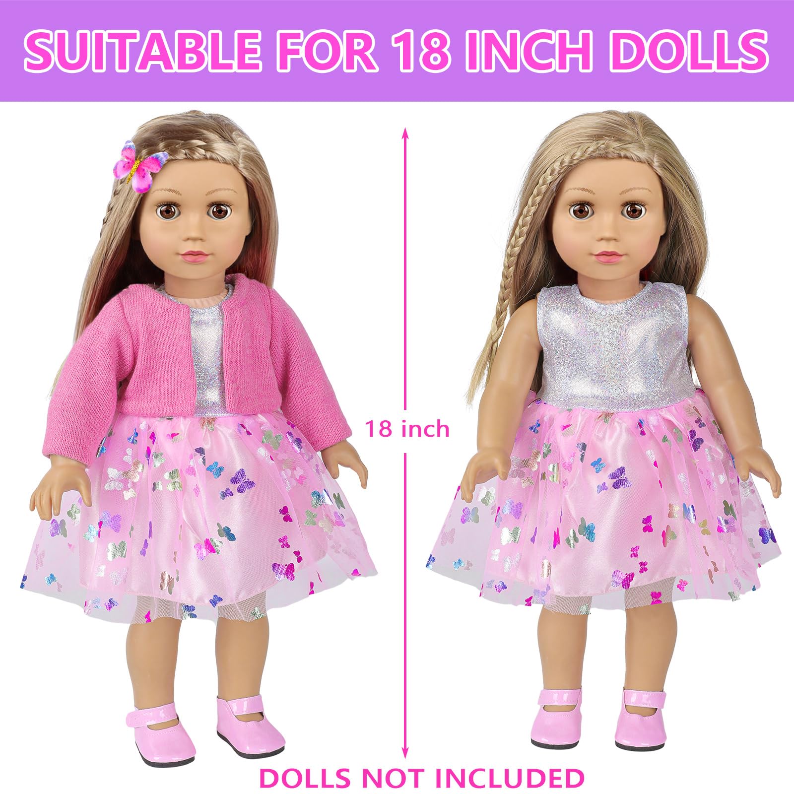 DONTNO 18-inch doll makeup set sparks creativity during role-play and storytelling.