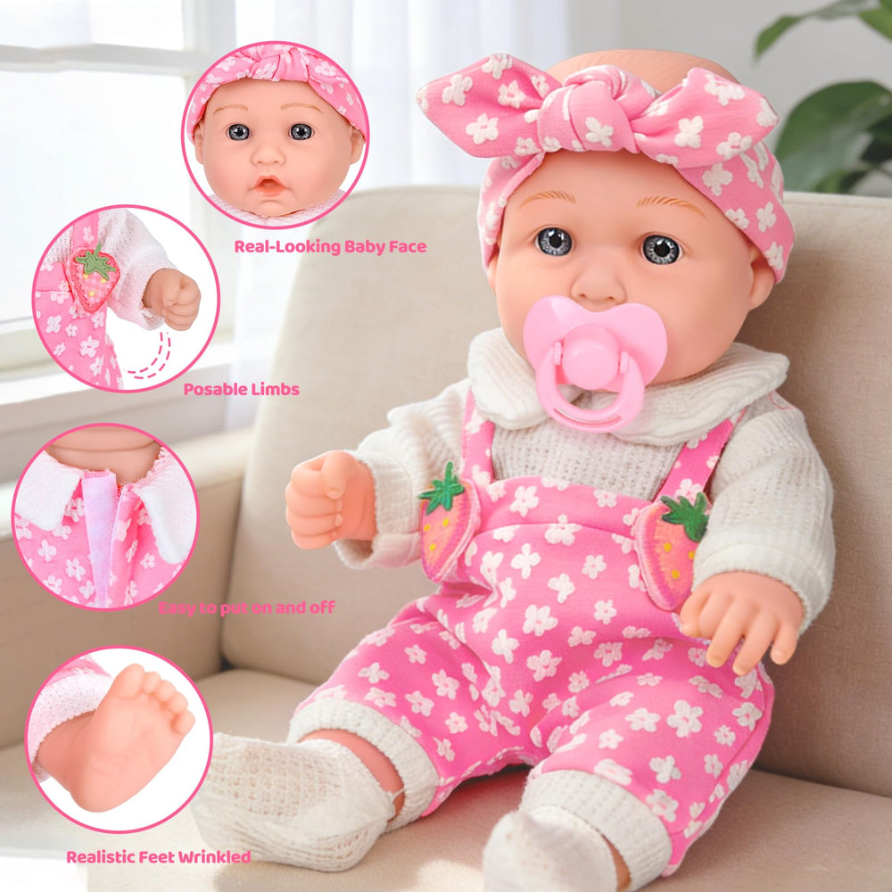 DONTNO doll accessories laid out complete playset for realistic care rituals