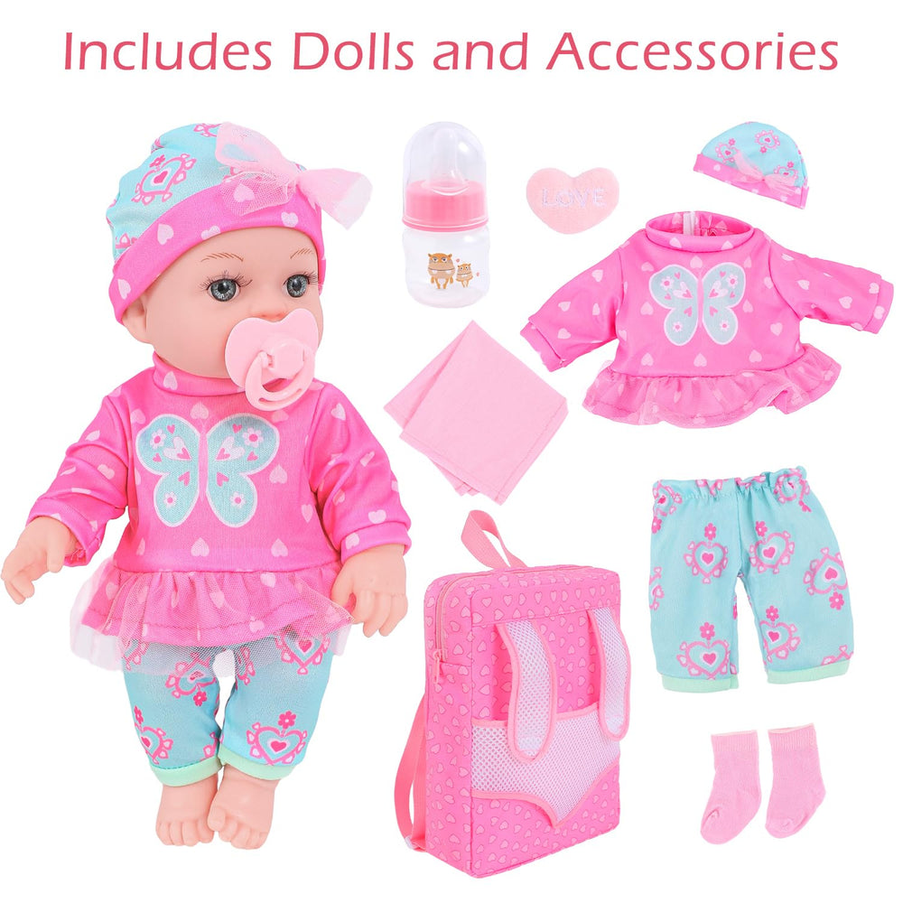 DONTNO doll burp cloth included for realistic caregiving moments