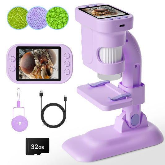 Doobuli Kids Microscope handheld-compact for close-up on-the-go exploration.