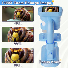 Doobuli Kids Microscope captures photos and videos with one touch.
