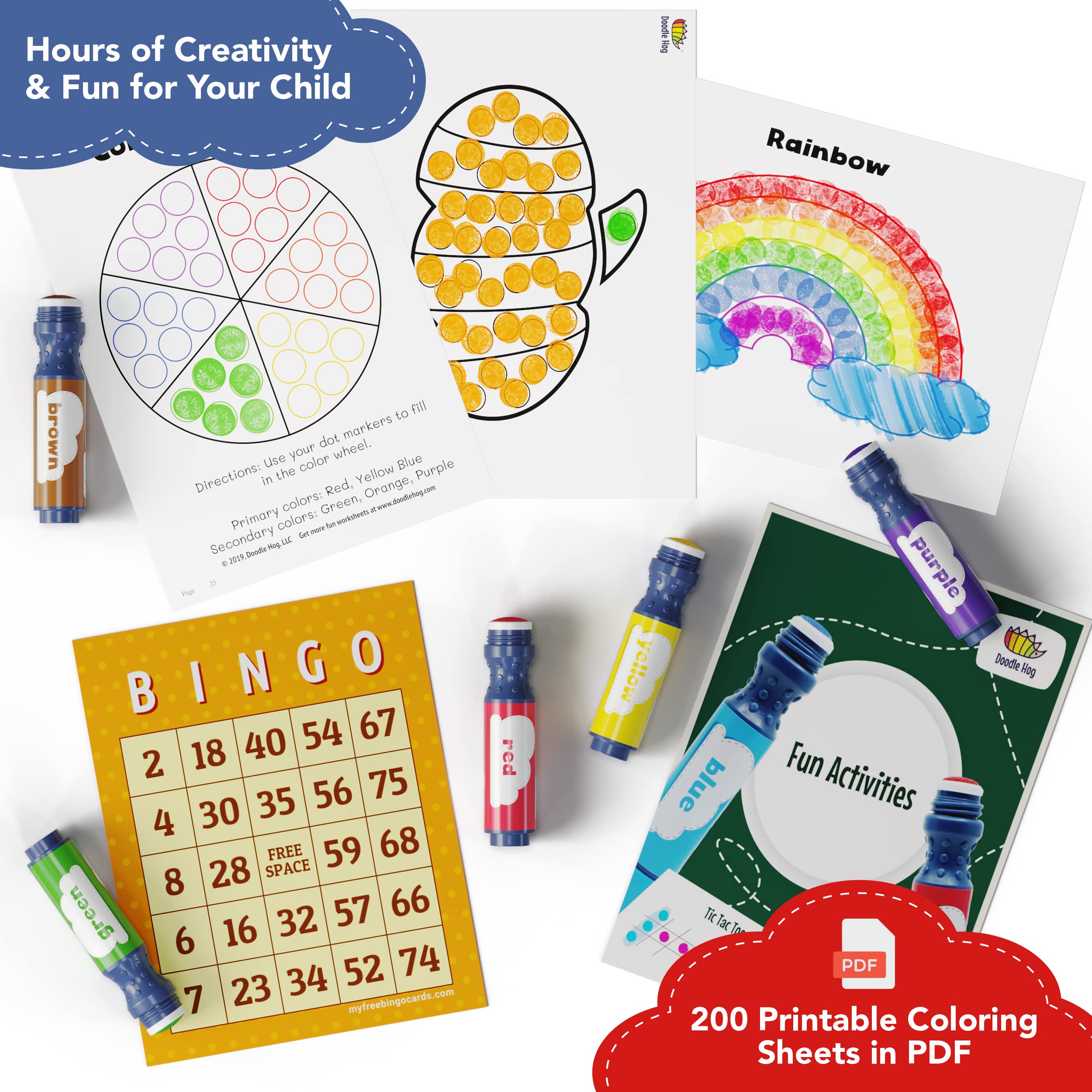 Bright dots inspire colorful patterns during preschool dot art sessions