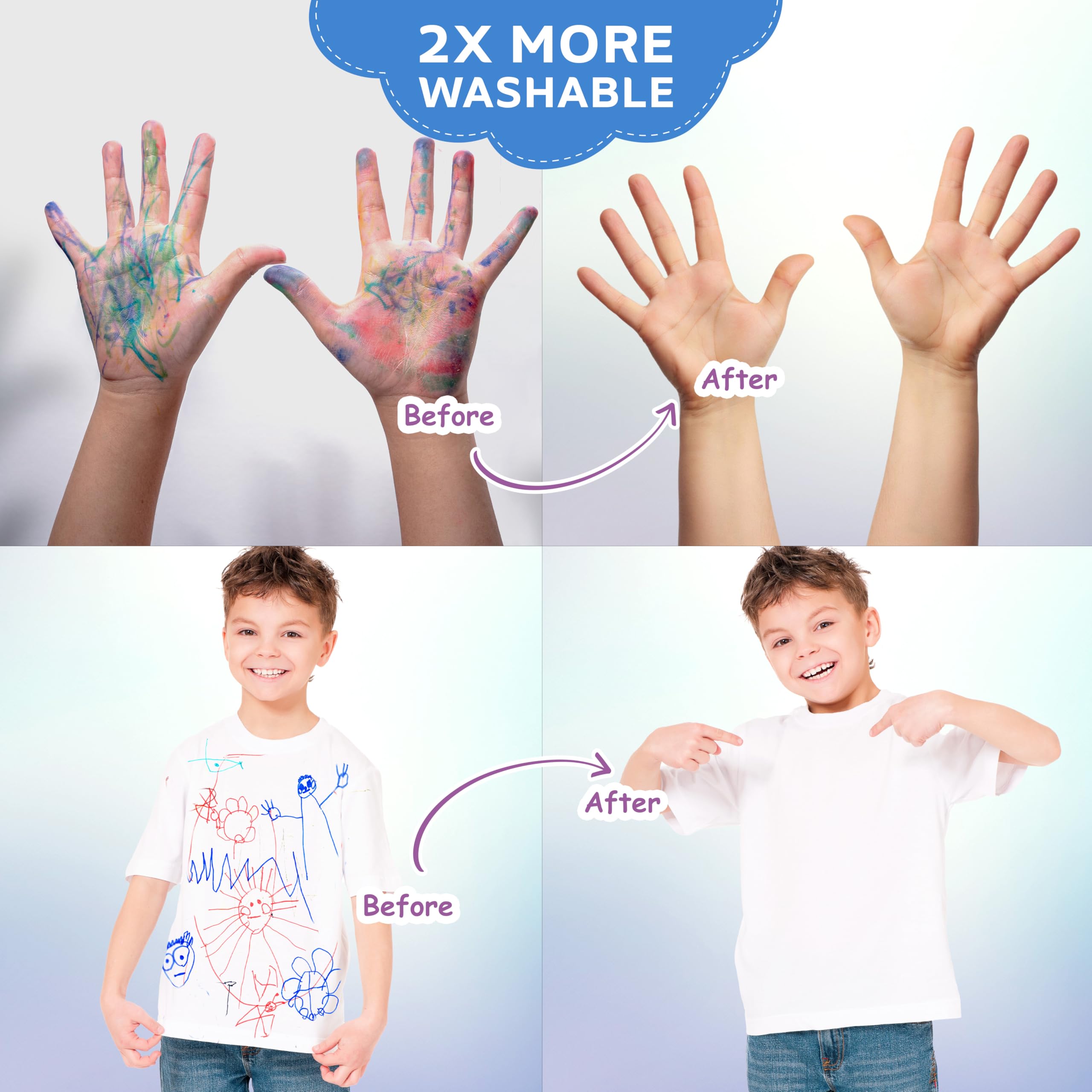 DOODLE HOG easy-grip design supports comfortable toddler drawing