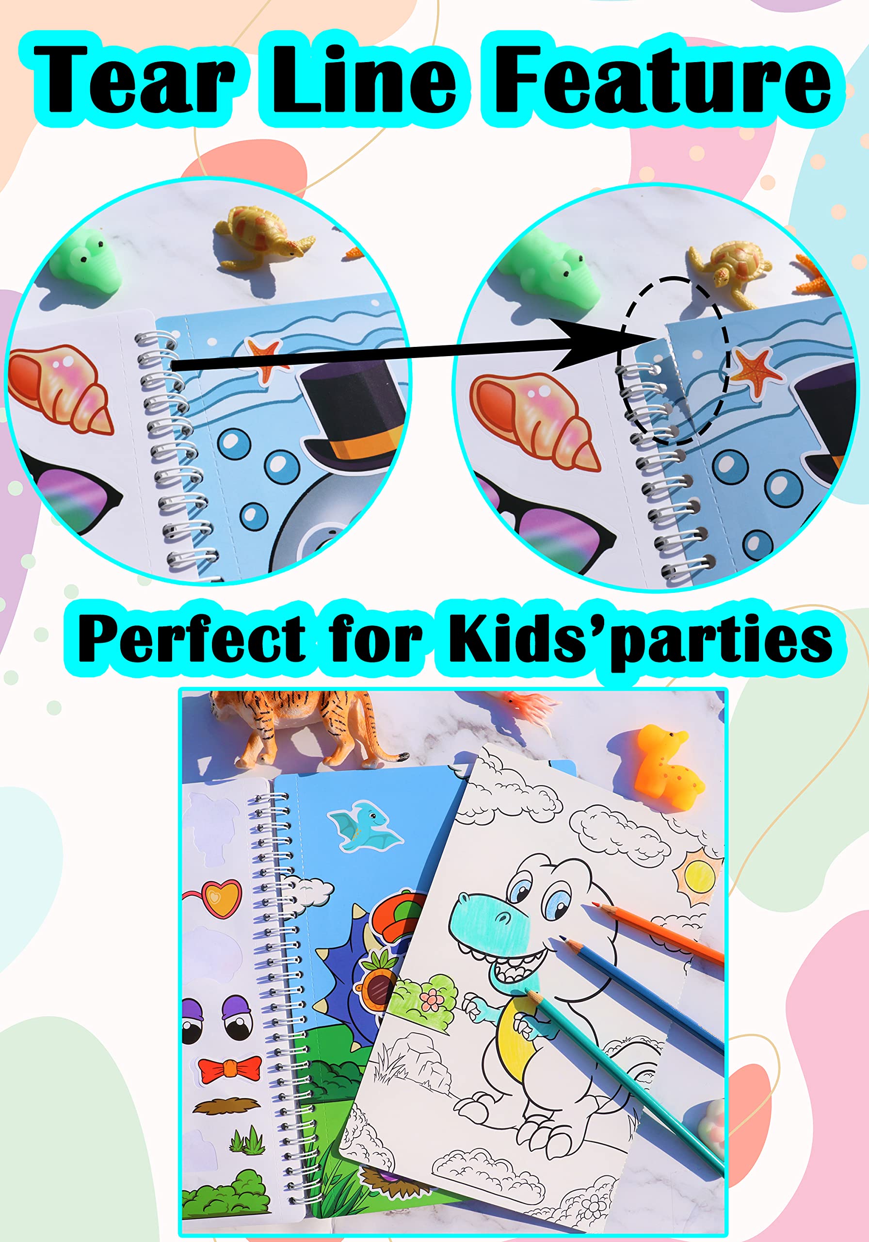 DOODOU waterproof stickers, durable for repeated use on multiple pages