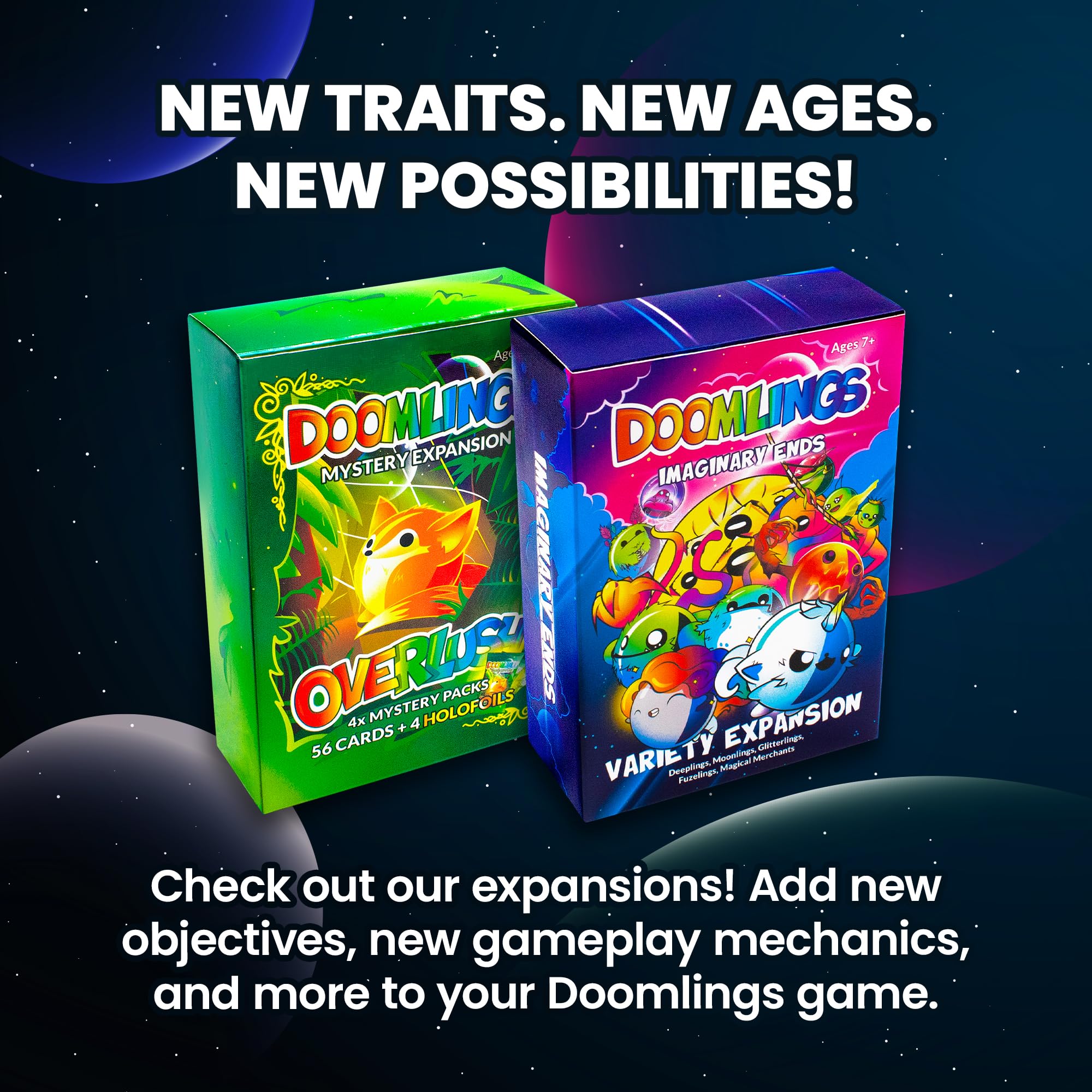 Doomlings family game night captured in cheerful packaging and friendly artwork.