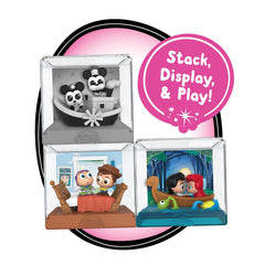 Doorables collector cards shown with a two-sided hint for the scene.