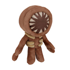 Close-up of embroidery on DOORS Figure plush highlighting character accuracy.
