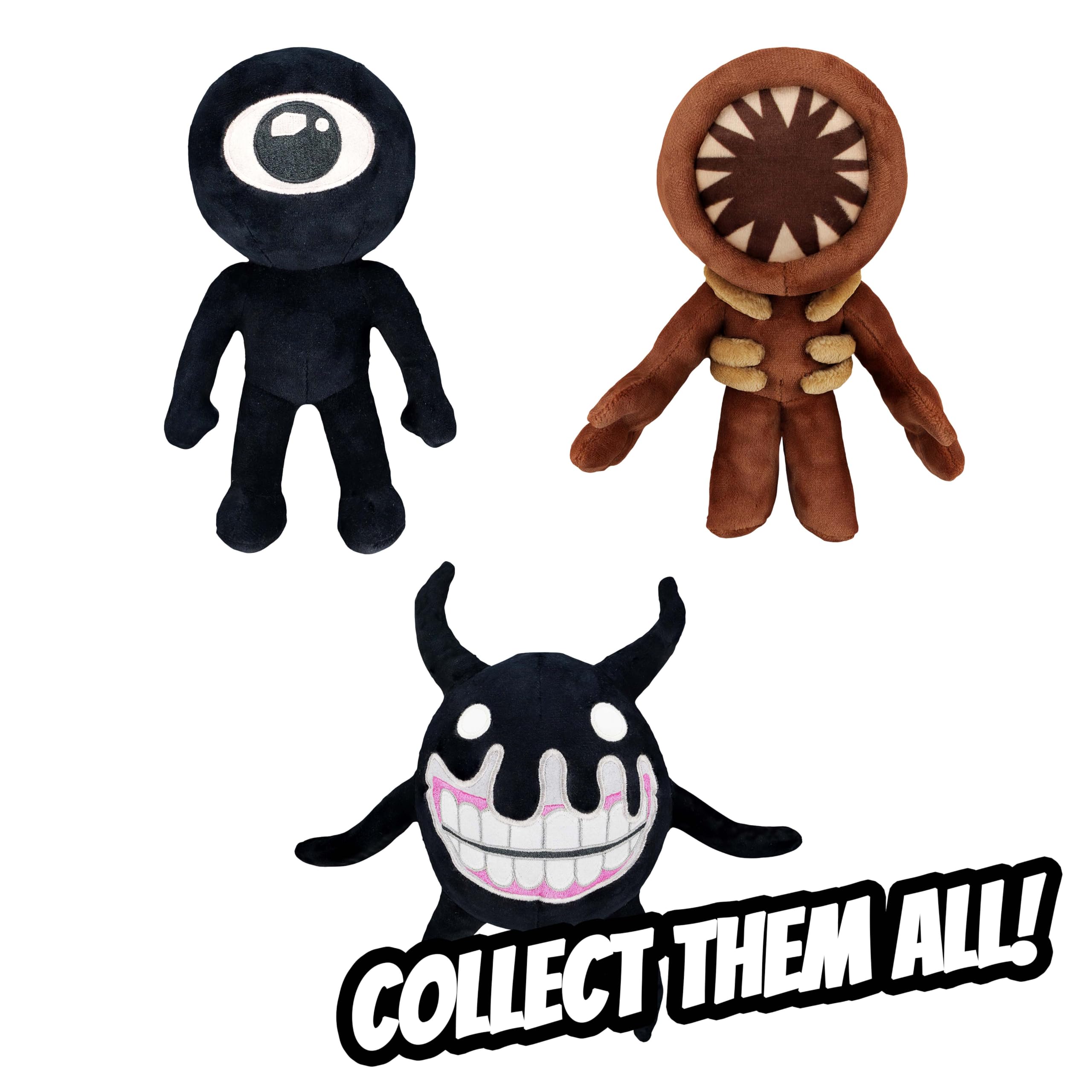 Series 1 DOORS plush lineup featuring Screech and friends for collection.