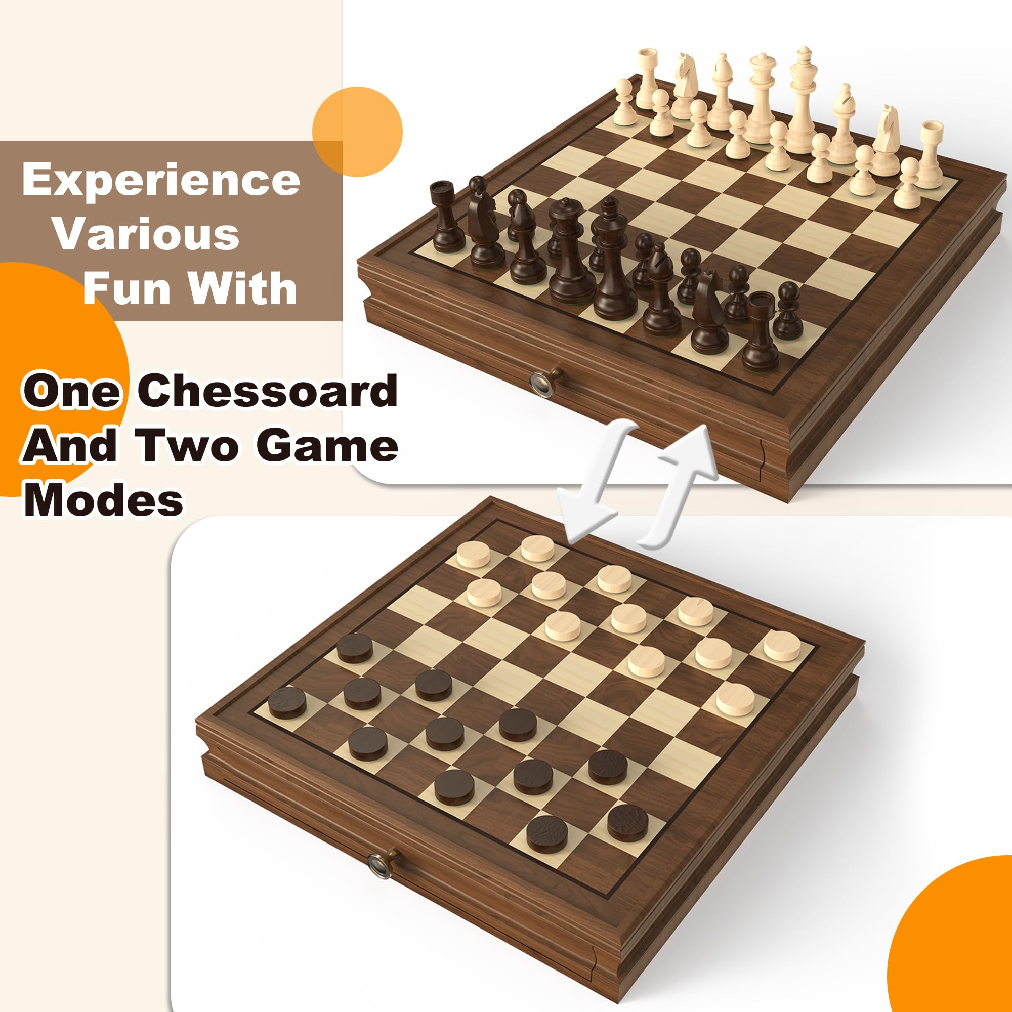 Doowroodni magnetic chess pieces with triple-weighted bases for stable play