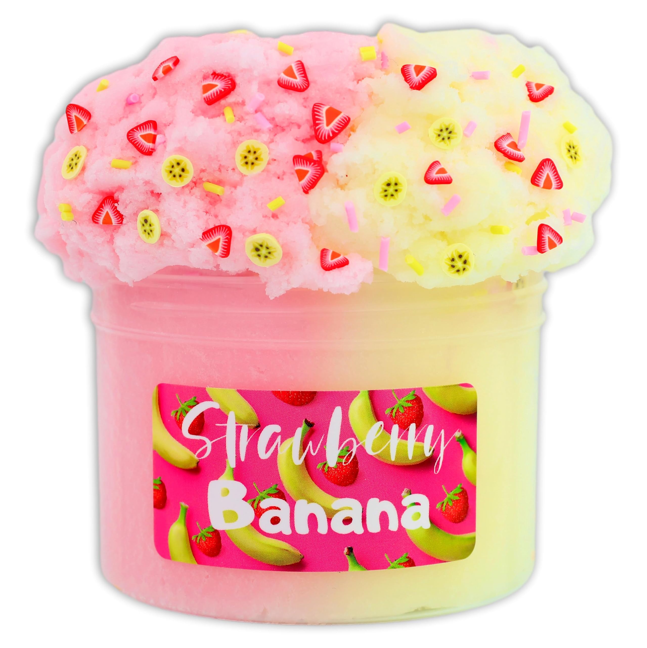 Dope Slimes Strawberry Banana sprinkles provide colorful texture and charm