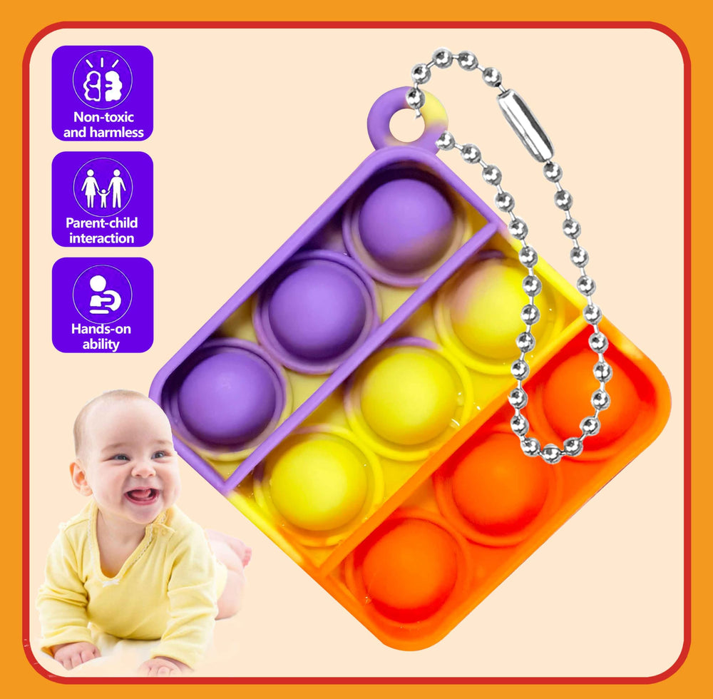 DOPWQAA colorful silicone pop bubble toys designed for tactile sensory play.