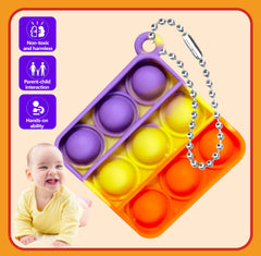 DOPWQAA mini pop bubble keychain set portable for classrooms