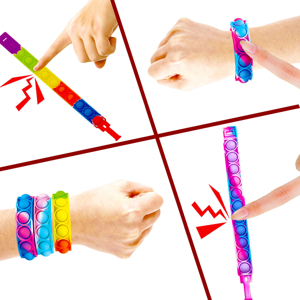 DOPWQAA bulk pop bracelets, portable sensory toy for home or classroom