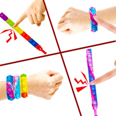 DOPWQAA bulk pop bracelets, portable sensory toy for home or classroom