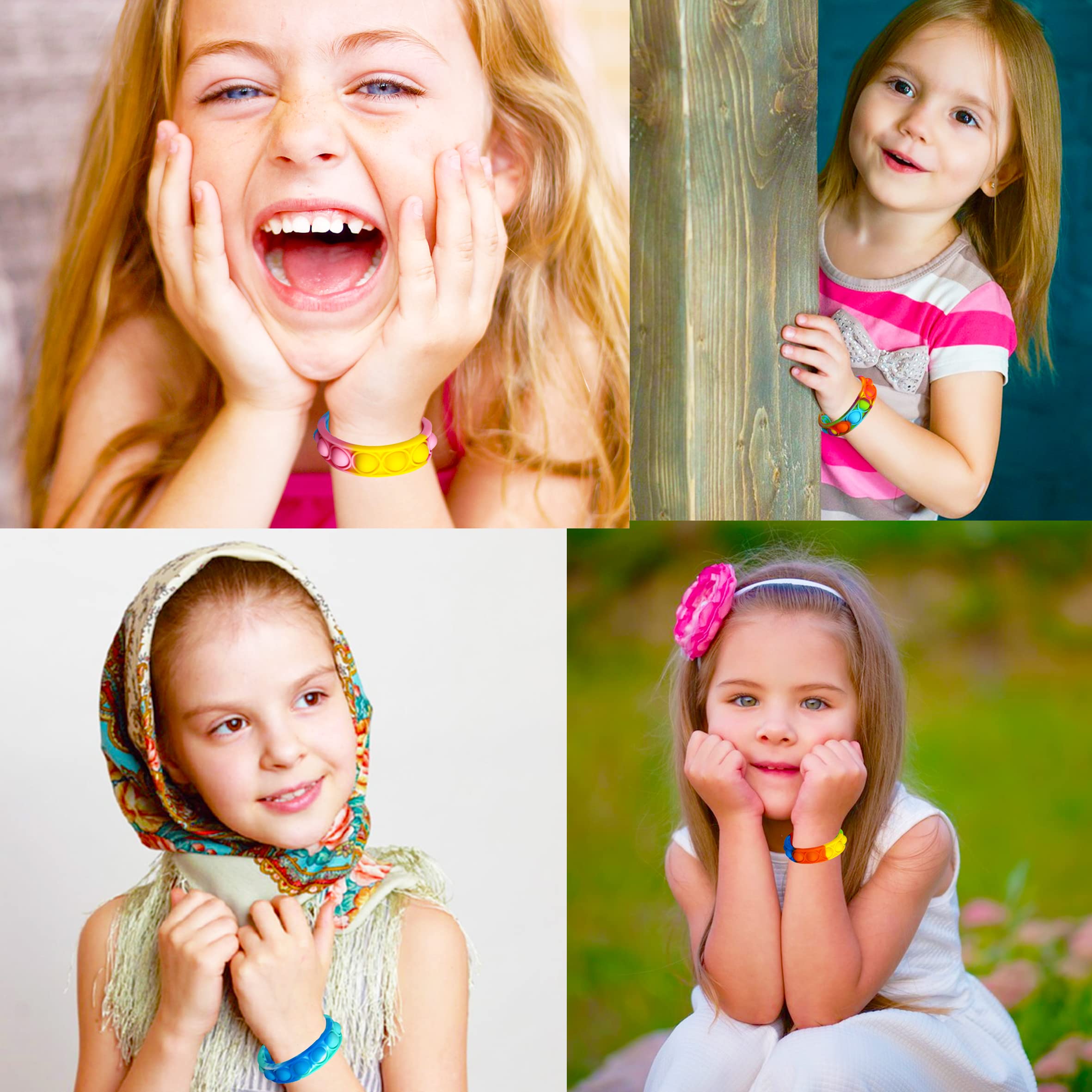 DOPWQAA wristbands with popping surface, gift idea for kids and adults