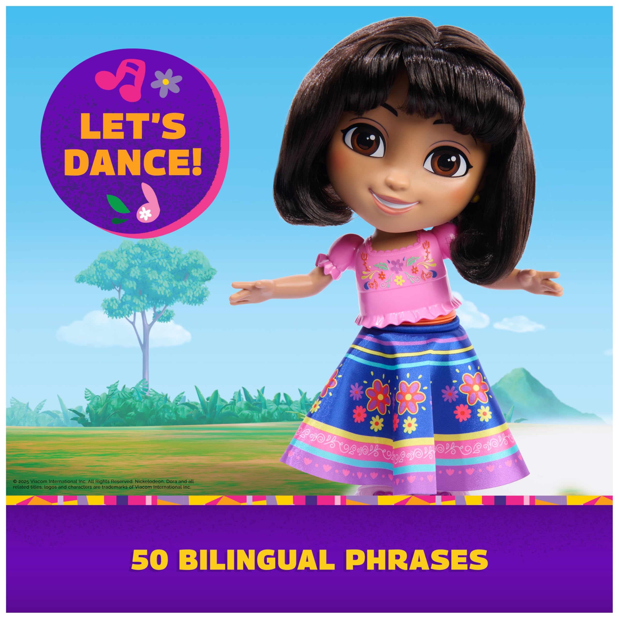 Two barrettes included to style Dora’s hair and accessories.