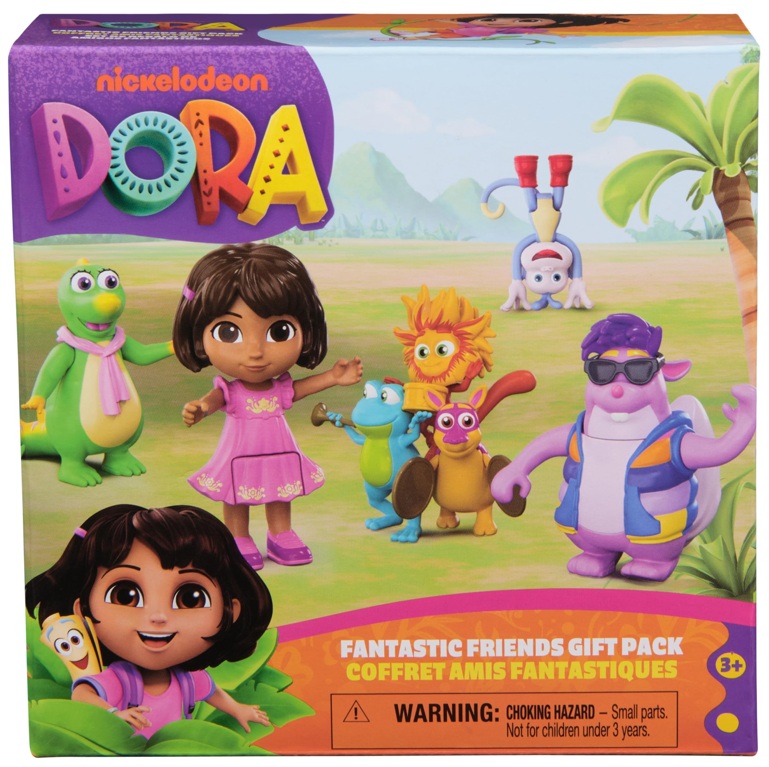 Gift-pack display image showcasing Dora toys for kids.