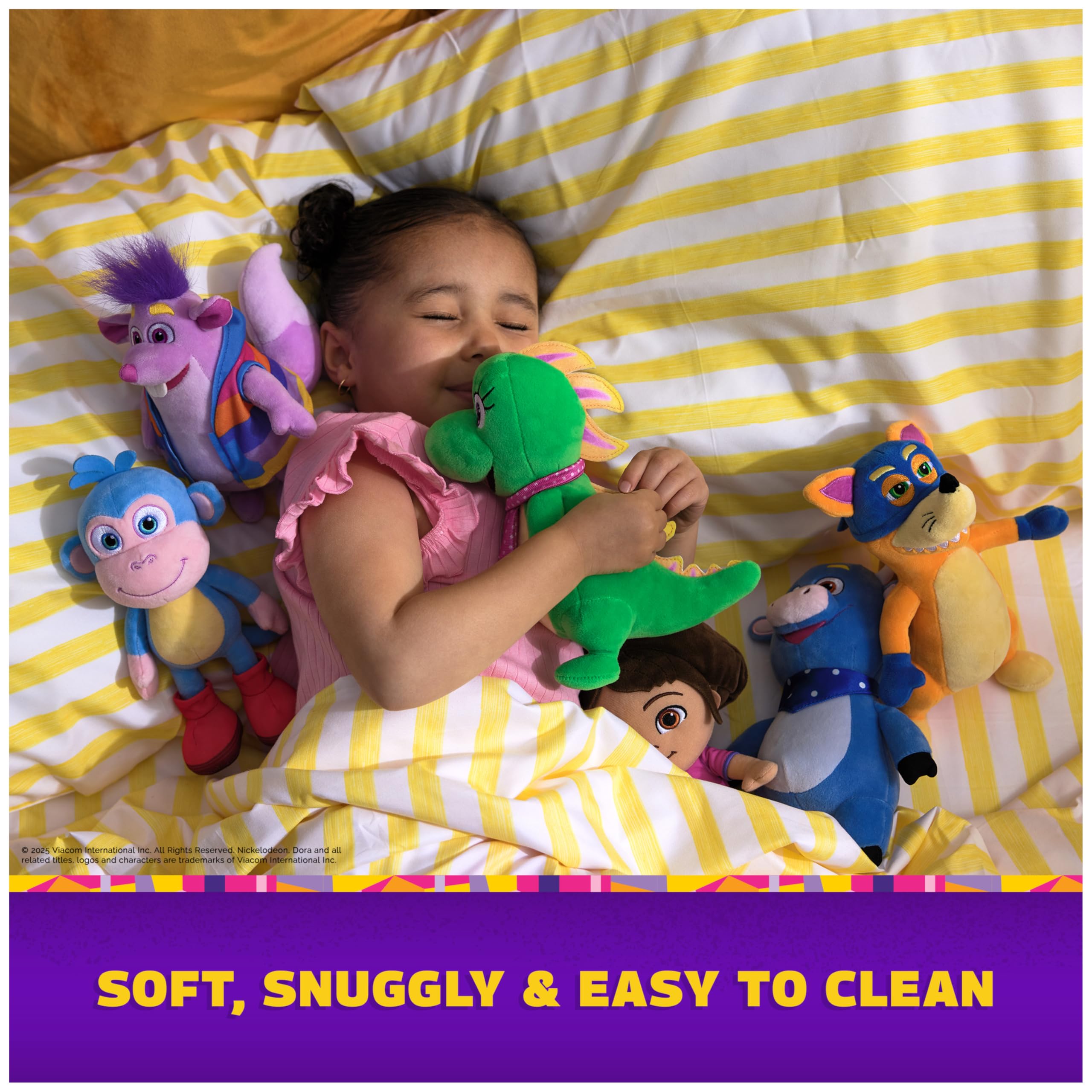 DORA safe stitching designed for ages 3 and up.
