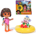 DORA figure with goggles ready for imaginative swimming adventures.