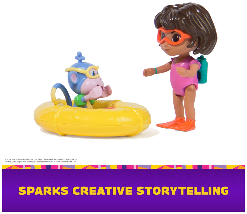 DORA swim accessories spark sensory, pretend-play adventures.