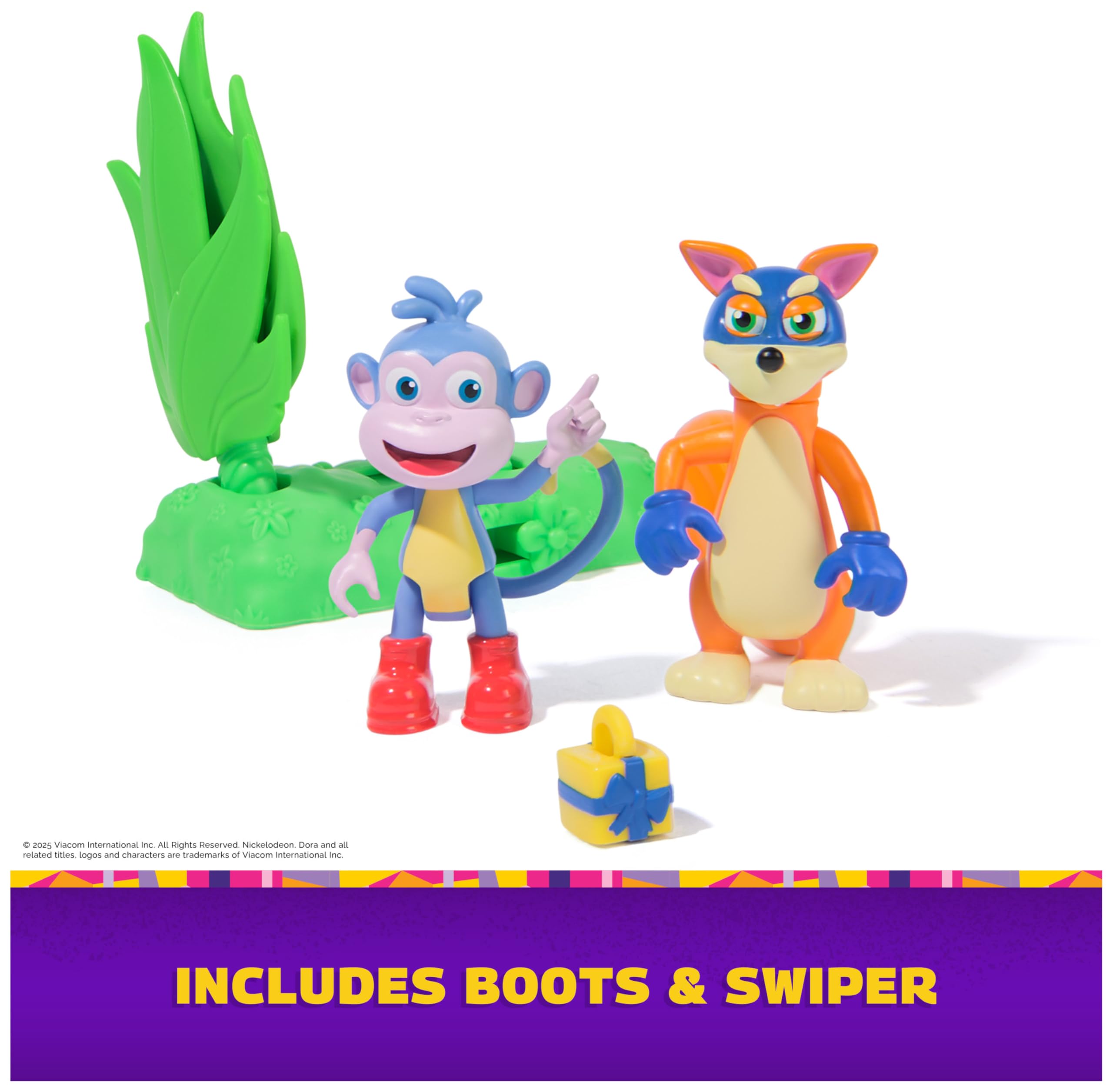 DORA swipe action bush toy adds a playful swiping moment