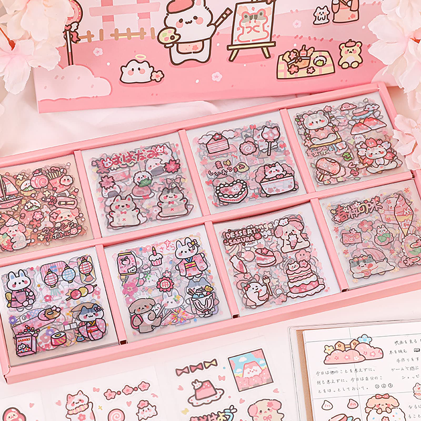 Doraking diary-use stickers enabling easy-peel application