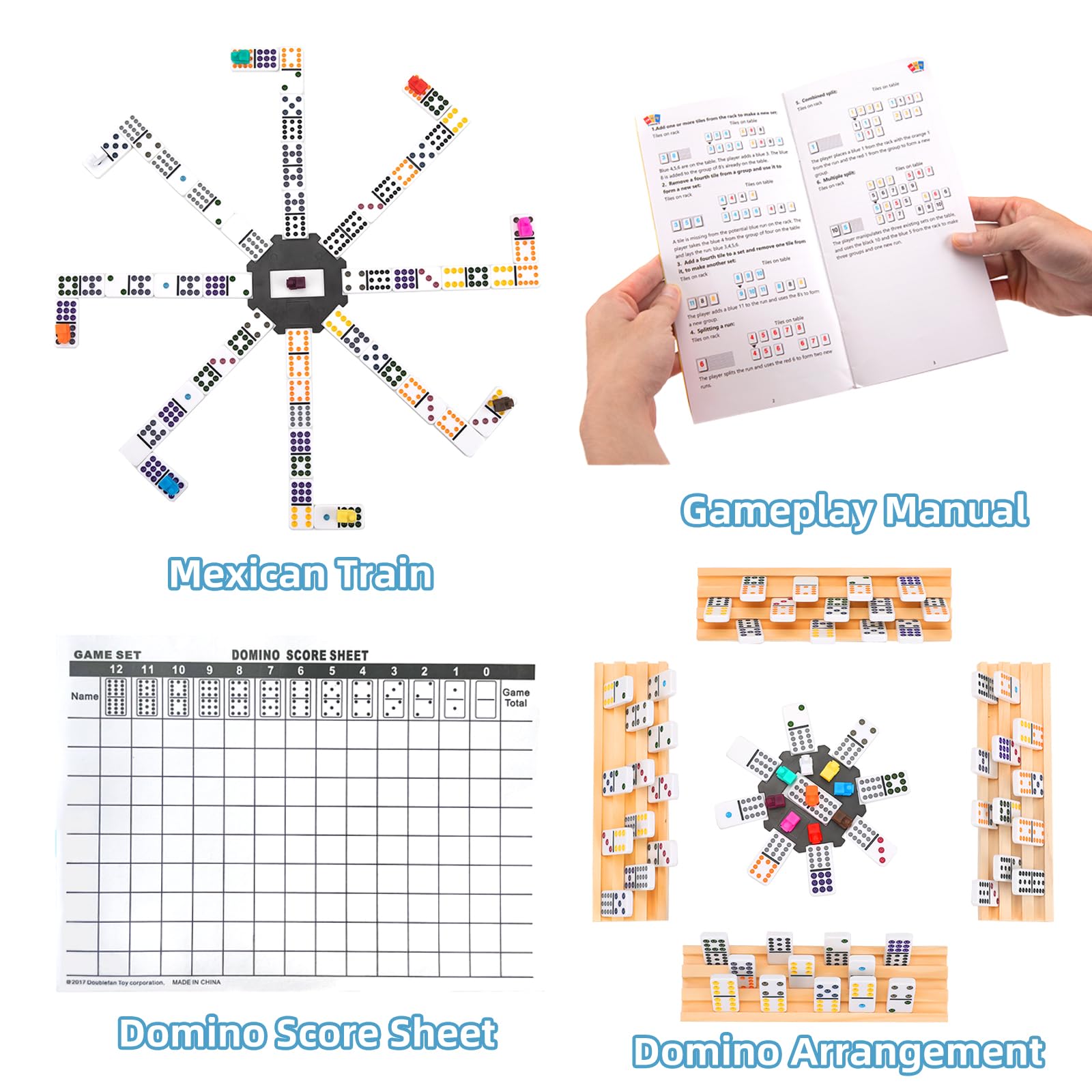 Doreimi colorful domino tiles highlight durability and visual appeal during games.