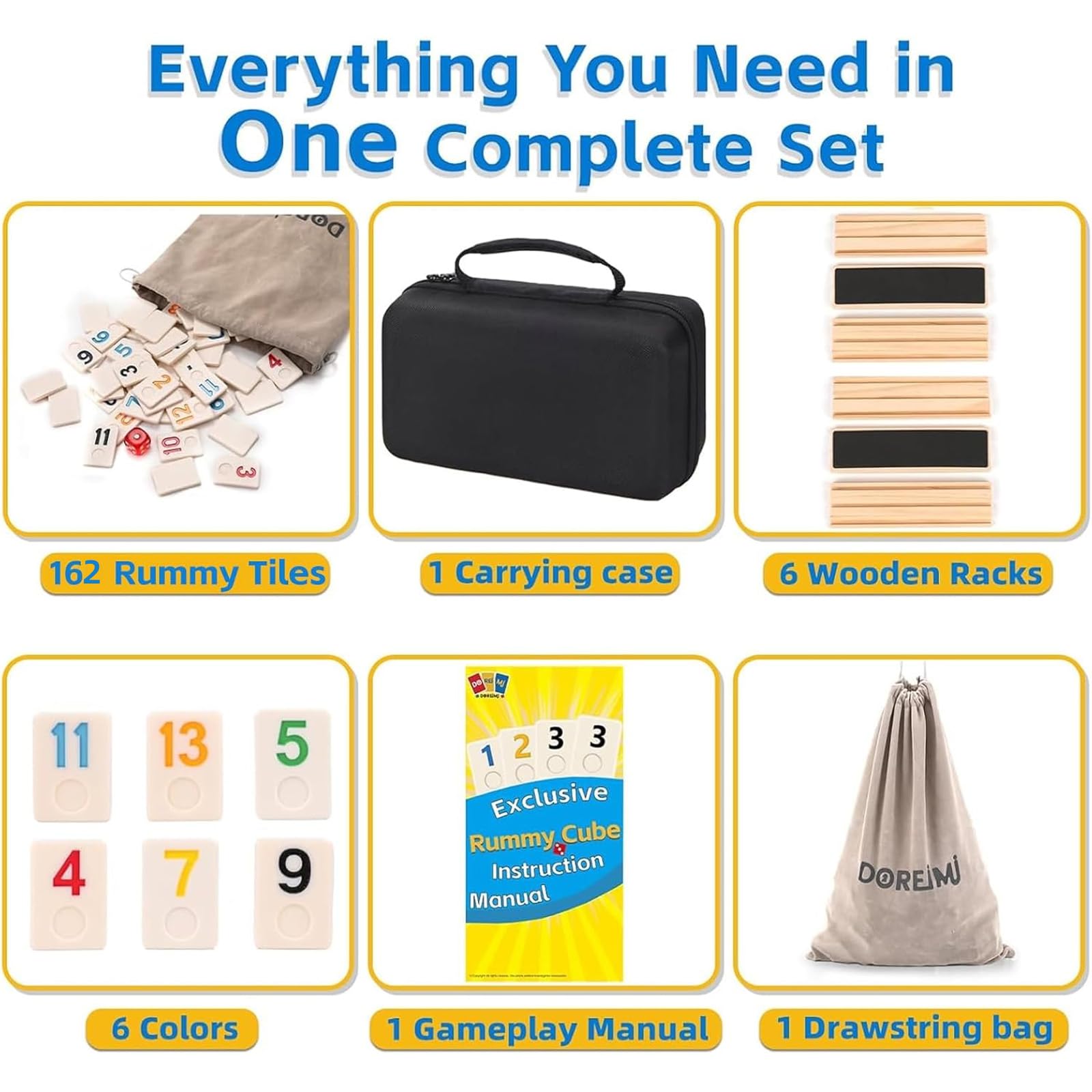 Doreimi included dice and case add portable convenience for on-the-go play.