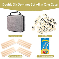 Doreimi Double 6 dominoes colorful tiles brighten game night.