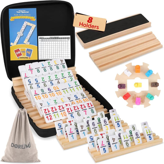 Doreimi Mexican Train dominoes tiles in vibrant colors for smooth gameplay.