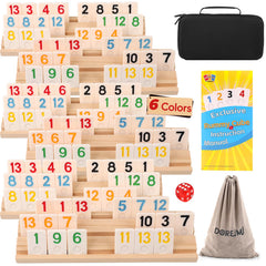Doreimi premium rummy cube tiles in vibrant colors for engaging family game nights.