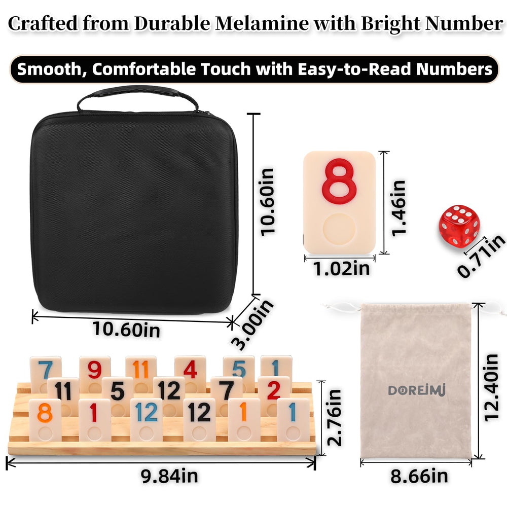 Doreimi dice in case support versatile setup for travel play.