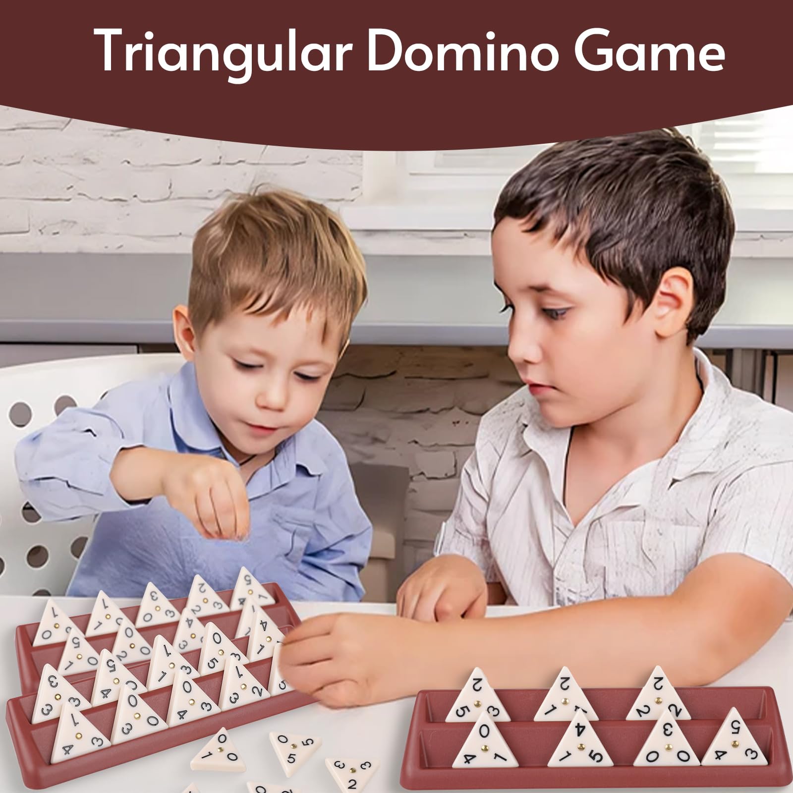 Doreimi triangle domino compact box showcases durable melamine tiles