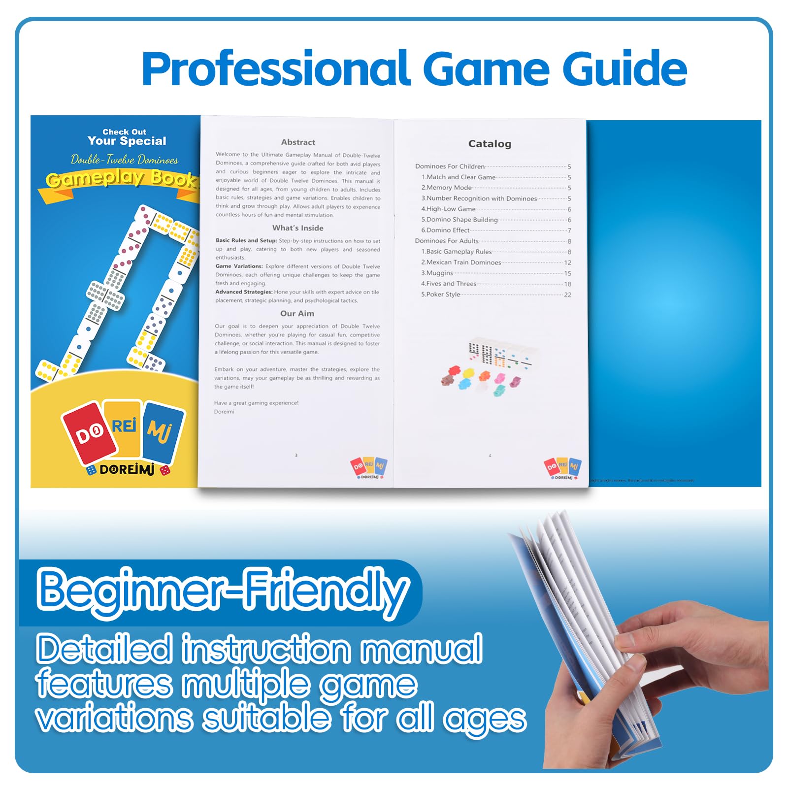 Doreimi wooden holders for eight players, organized and easy to reach during play.