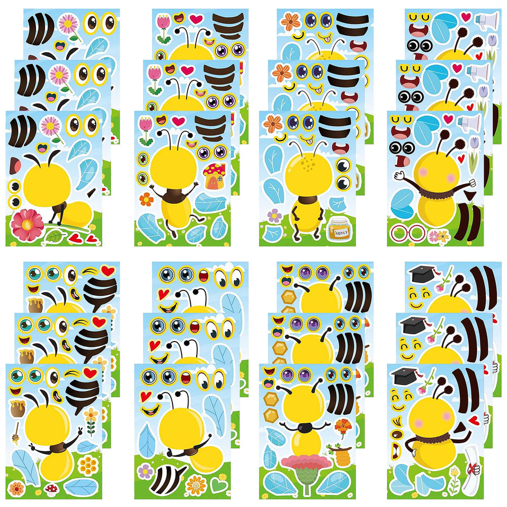 Dorgua Bee Make a Face stickers collection for creative party crafts and classroom décor.