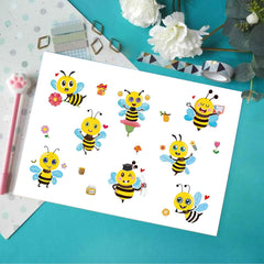 Dorgua Bee stickers set as classroom awards and party favors.