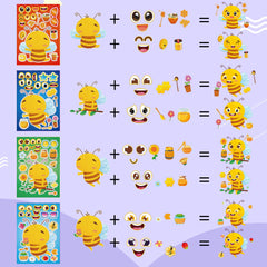 Dorgua Bee Make a Face stickers inspire party decor ideas.